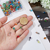 90Pcs 15 Colors Transparent Electroplate Glass Pendants PALLOY-FH00173-3