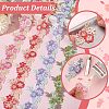 4 Yards 4 Colors Polyester Flower Lace Ribbon OCOR-PH0004-47-4