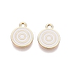 Rack Plating Alloy Enamel Pendants ENAM-N070-01B-01G-01-1
