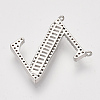 Real Platinum Plated Brass Pendants ZIRC-Q022-040P-Z-NF-2