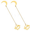 Brass Moon & Star Charms Bookmarks AJEW-TAC00030-3