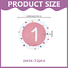 36Pcs 36 Styles Flat Round Paper Blank Label Stickers DIY-WH0308-853B-2