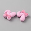 Rabbit with Bowknot Food Grade Eco-Friendly Silicone Beads SIL-WH0018-008H-2