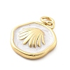 Ocean Theme Brass Enamel Pendants KK-Q029-01C-G-3