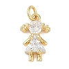 Rack Plating Brass Micro Pave Cubic Zirconia Pendant KK-H509-38G-01-1