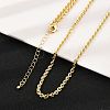 3MM Brass Cable Chain Necklaces NJEW-L356-03G-3