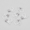 304 Stainless Steel and Plastic Clip-on Earring Findings X-STAS-P208-01P-1