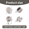 18Pcs 9 Styles 304 Stainless Steel Cuff Earrings EJEW-HS0001-19-2
