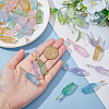 HOBBIESAY 50Pcs 5 Colors Transparent Resin Pendants RESI-HY0001-13-3