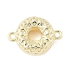 Brass Textured Connector Charms KK-M326-12G-1