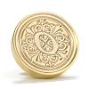 Brass Retro Initials Wax Sealing Stamp AJEW-F045-D15-4