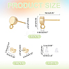 Brass Stud Earring Findings KK-UN0002-79-3