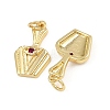 Brass Micro Pave Cubic Zirconia Pendants KK-A269-36G-2