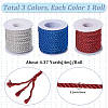 3 Rolls 3 Colors Polyester Cord OCOR-CY0001-25B-2