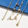 Brass Rolo & Flat Sequin Chains Necklaces for Women NJEW-D302-55-2