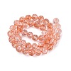 Crackle Transparent Glass Beads Strands GLAA-N063-10mm-11-3