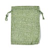 Polyester Imitation Burlap Packing Pouches Drawstring Bags X-ABAG-R005-14x10-02-1