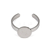 304 Stainless Steel Cuff Ring Components STAS-D372-04P-03-2