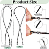 2Pcs 2 Styles Cowhide Neck Strap for Eyeglasses AJEW-CL0004-76B-2