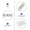 Spritewelry 100Pcs 3-Hole Iron Grade A Rhinestone Bridge Spacers RB-SW0001-02-14