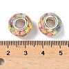 Transparent Resin Rondelle European Beads RESI-S023-06-3