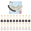 20Pcs 20 Style Number 0~9 Alloy Enamel Pendant Stitch Markers HJEW-NB00003-1