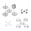 DIY 50Pairs Flat Round Earring Making Kits DIY-YW0001-90P-3