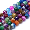 Natural Striped Agate/Banded Agate Beads X-G-J371-06-8mm-1