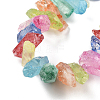 2 Strands Natural Dyed Quartz Pointed Stick Beads Strands G-PA0001-77-3