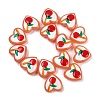 Handmade Heart Lampwork Beads Strands LAMP-P069-04B-04-1