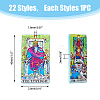 22Pcs 22 Style Printed Acrylic Pendants OACR-DC0001-22B-2