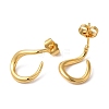 Rack Plating Brass Twist Teardrop Stud Earrings EJEW-R151-10G-2