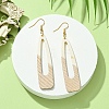 Two Tone Resin & Wood Dangle Earrings EJEW-JE05508-02-3