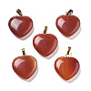Dyed & Heated Natural Carnelian Pendants G-G956-B52-G-1