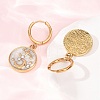 304 Stainless Steel Rhinestone Dangle Hoop Earrings for Women EJEW-F417-01G-01-3