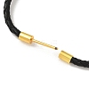 3MM Braided Round Imitation Leather Cord Bracelet Making MAK-S075-01G-S-3
