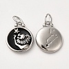 304 Stainless Steel Enamel Pendants STAS-A080-43P-07-1