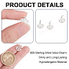 6Pcs Hollow 925 Sterling Silver Charms STER-DR0001-35-3
