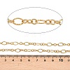 304 Stainless Steel Textured Oval Link Chains CHS-P028-12G-2