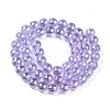 Electroplate Transparent Glass Beads Strands GLAA-T032-T8mm-AB01-3