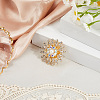 Flower Alloy Rhinestone Brooches for Backpack Clothes JEWB-WH20011-02A-7