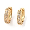Rack Plating Brass Micro Pave Clear Cubic Zirconia Hoop Earrings for Women EJEW-G394-08B-G-1