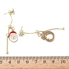 Christmas Aloy Enamel Dangle Stud Earrings for Women EJEW-F399-05A-G-3