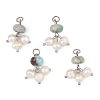 Natural Larimar & Natural Cultured Freshwater Pearl Pendants PALLOY-JF06004-1
