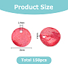 Natural Akoya Shell Dyed Disc Charms SHEL-WH0005-05D-2
