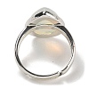 Opalite Teardrop Adjustable Rings RJEW-K371-08S-18-4