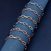 Alloy Paperclip Chain Bracelets BJEW-NB0001-02-RS-3