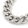 Non-Tarnish 201 Stainless Steel Cuban Link Chain Bracelets for Women and Men BJEW-F473-04P-02-2