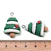 Christmas Theme Opaque Resin Pendants RESI-N039-97-3