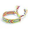 Polyester-cotton Braided Rhombus Pattern Cord Bracelet FIND-PW0013-001A-07-1